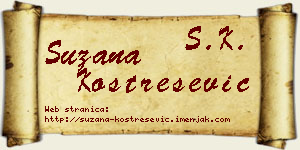 Suzana Kostrešević vizit kartica
